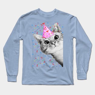 BIRTHDAY CAT PARTY Long Sleeve T-Shirt